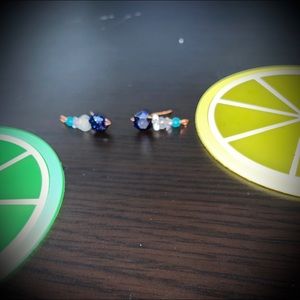 NEW Ear Climber Natural Gemstone Earrings